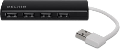 Belkin 4-Port Ultra-Slim Travel Hub | F4U042BT USB Hubs & Docking Station Belkin