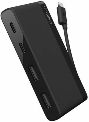 Belkin USB-C to USB 4-Port Mini Hub 5000 Mbit/s Black | F4U090BTBLK USB Hubs & Docking Station Belkin