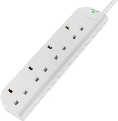 Belkin SurgeStrip E-Series 4 Socket, 1-Metre Surge Protector | F9E400UK1M Surge Protector Belkin