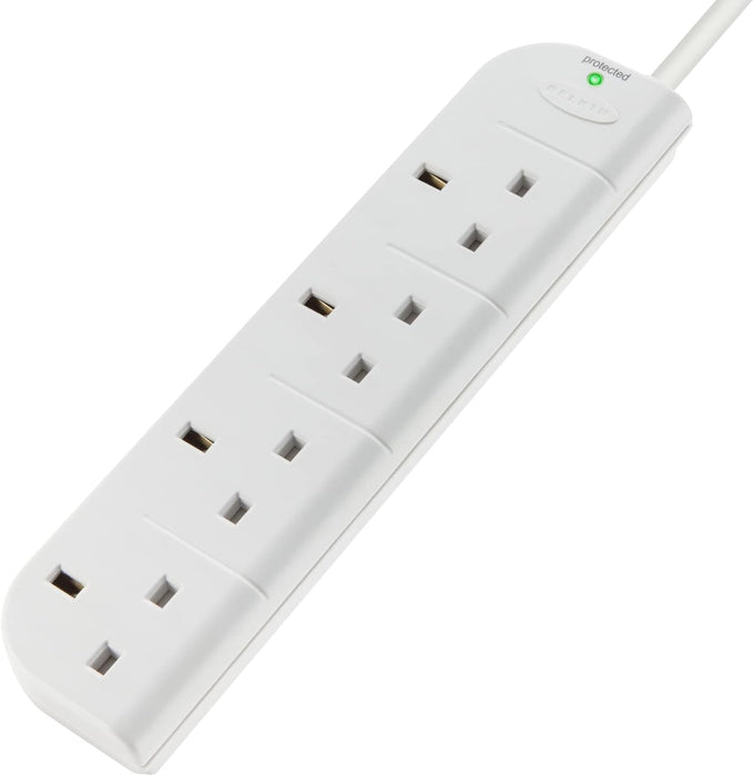 Belkin SurgeStrip E-Series 4 Socket, 1-Metre Surge Protector | F9E400UK1M