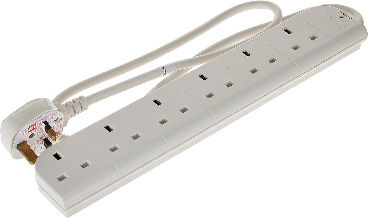 Belkin E-Series SurgeStrip 6-Socket (1m Cable) Surge Protector | F9E600UK1M