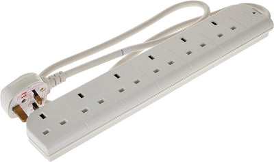 Belkin E-Series SurgeStrip 6-Socket (1m Cable) Surge Protector | F9E600UK1M Adapter Cables Belkin