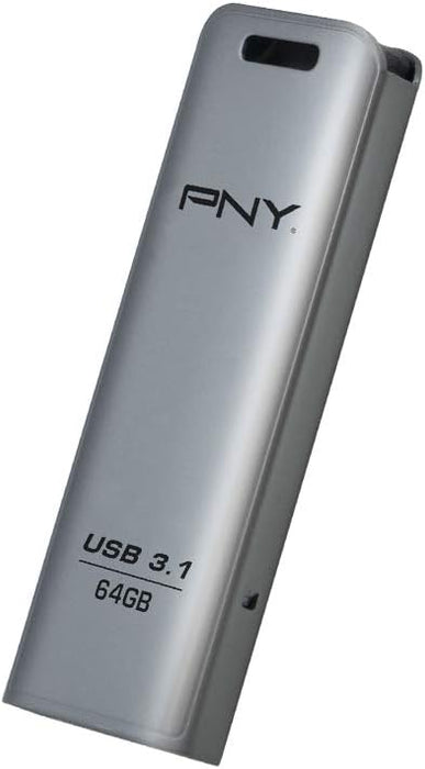 PNY 64 GB 3.2 Gen 1 USB Flash Drive Stainless Steel | FD64GESTEEL31G-EF