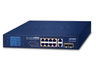 Planet 8-Port 10/100TX 802.3at PoE + 2-Port Gigabit TP/SFP Combo Desktop Switch with PoE LCD Monitor | FGSD-1022VHP