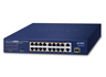 Planet 16-Port 10/100TX 802.3at PoE + 2-Port 10/100/1000T + 1-Port Shared 1000X SFP Desktop Switch (185 Watts) | FGSD-1821P