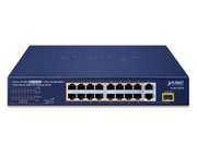 Planet 16-Port 10/100TX 802.3at PoE + 2-Port 10/100/1000T + 1-Port Shared 1000X SFP Desktop Switch (185 Watts) | FGSD-1821P Network Switch Planet