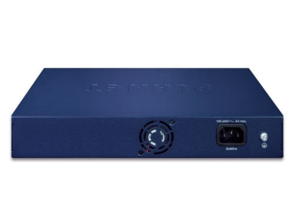 Planet 24-Port 10/100TX 802.3at PoE + 2-Port 10/100/1000T + 1-Port Shared 1000X SFP Desktop Switch (185 Watts) | FGSD-2621P Network Switch Planet