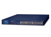 Planet 24-Port 10/100TX 802.3at PoE + 2-Port Gigabit TP + 2-Port SFP Ethernet Switch with LCD PoE Monitor | FGSW-2622VHP Network Switch Planet