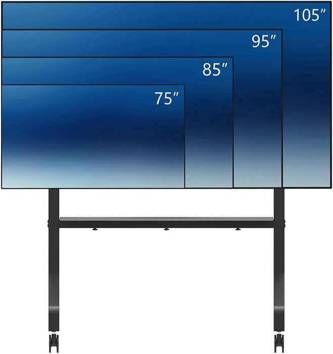 Neomounts 65" - 110" TV Multimedia Cart/Trolley | FL50-575BL1 Large Flat Screen Display Trolley NeoMounts