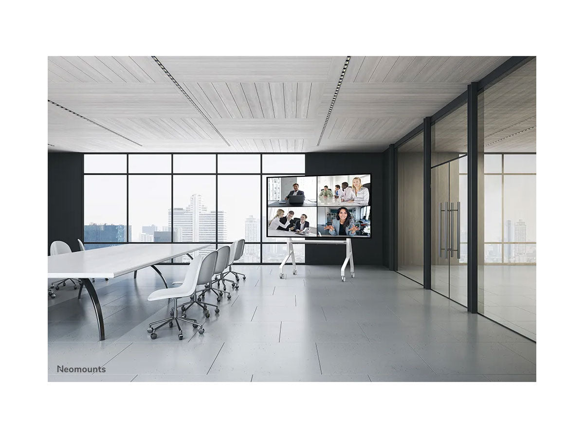 Neomounts MOVE Go XL 65" - 110" TV Trolley | FL50-575WH1 Mobile Trolley NeoMounts