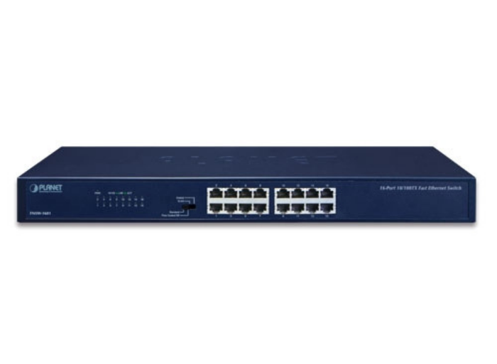 Planet 16-Port 10/100BASE-TX Fast Ethernet Switch | FNSW-1601 Network Switch Planet