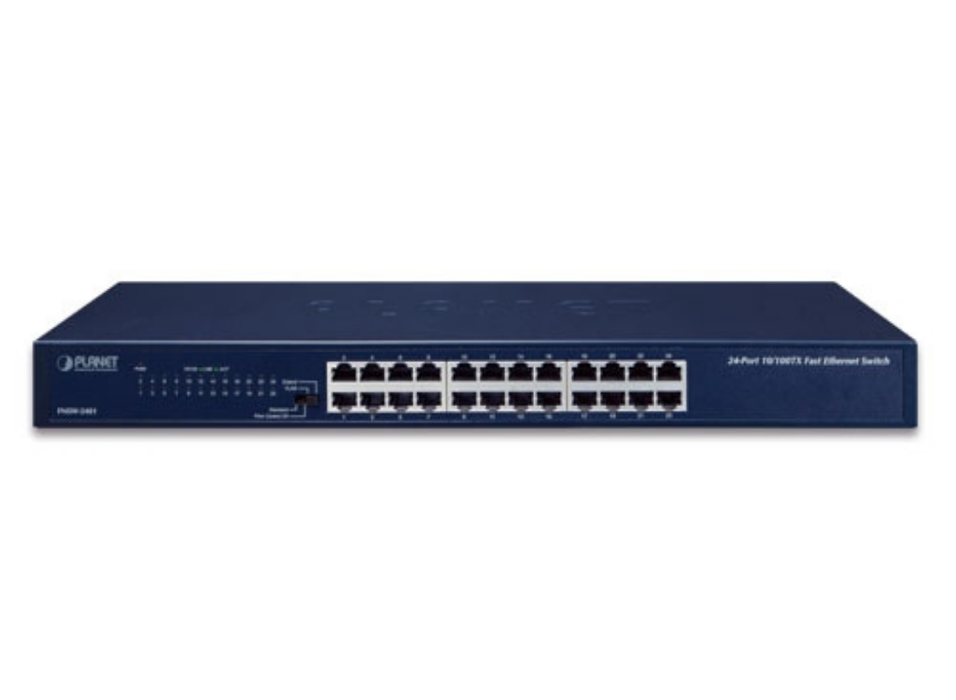 Planet 24-Port 10/100BASE-TX Fast Ethernet Switch | FNSW-2401 Planet Network Switches Planet