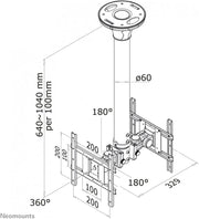 Neomounts FPMA-C200D 10"-40" Screen Ceiling Mounts Ceiling Mount Bracket NeoMounts