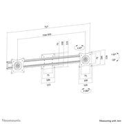 NeoMounts FPMA-CB200BLACK Dual Crossbar Wall Mount Bracket NeoMounts