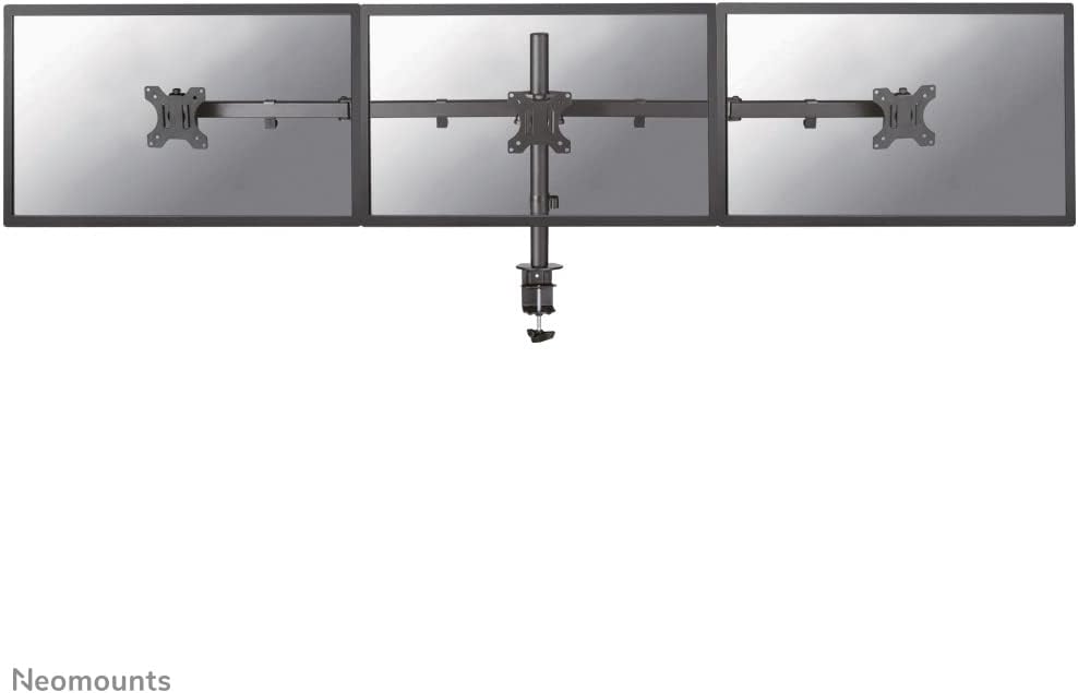 Neomounts 10" - 27" Triple Monitor Arm Desk Mount | FPMA-D550D3BLACK Monitor Arm Desk Mount NeoMounts