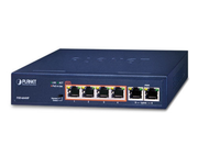 Planet 4-Port 10/100TX 802.3af/at PoE + 2-Port 10/100TX Desktop Switch (60 Watts) | FSD-604HP Network Switch Planet