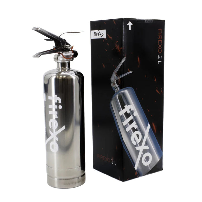 Firexo Stainless Steel 2 Litre Fire Extinguisher | FXO2C Fire Extinguisher Firexo