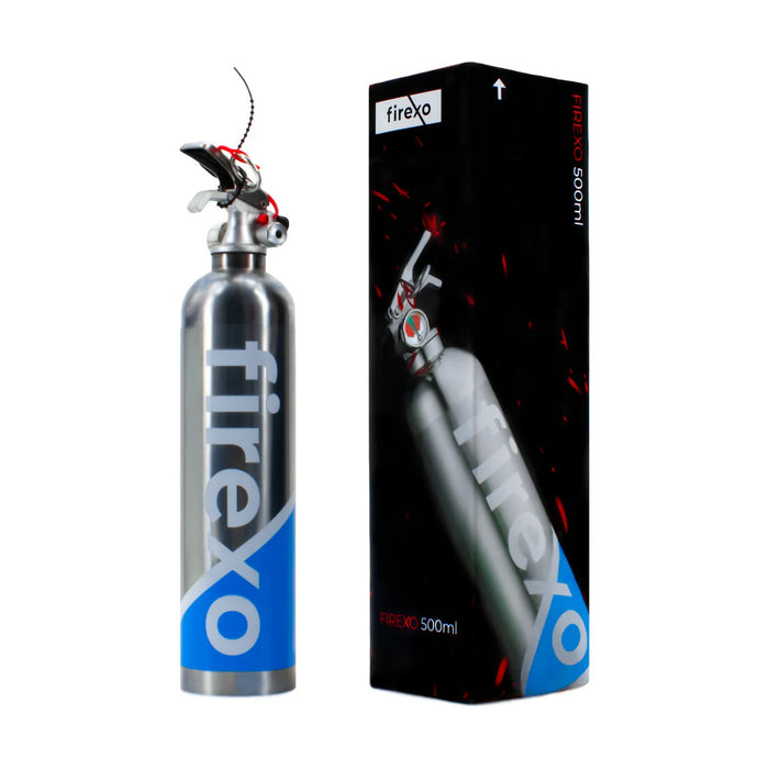 Firexo 500ml Small Fire Extinguisher in Stainless Steel Fire Extinguisher Firexo
