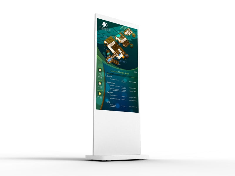 Moove SMB55HD9-TW – 55" White Freestanding PCAP Touch Screen Poster Freestanding Digital Signage Display ScreenMoove