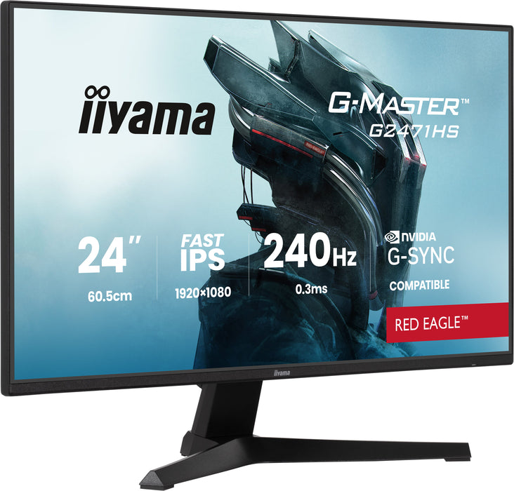 iiyama G-Master G2471HS-B1 24" 240Hz 0.3ms Full HD Gaming Monitor iiyama Desktop Monitors iiyama