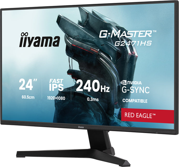 iiyama G-Master G2471HS-B1 24" 240Hz 0.3ms Full HD Gaming Monitor iiyama Desktop Monitors iiyama