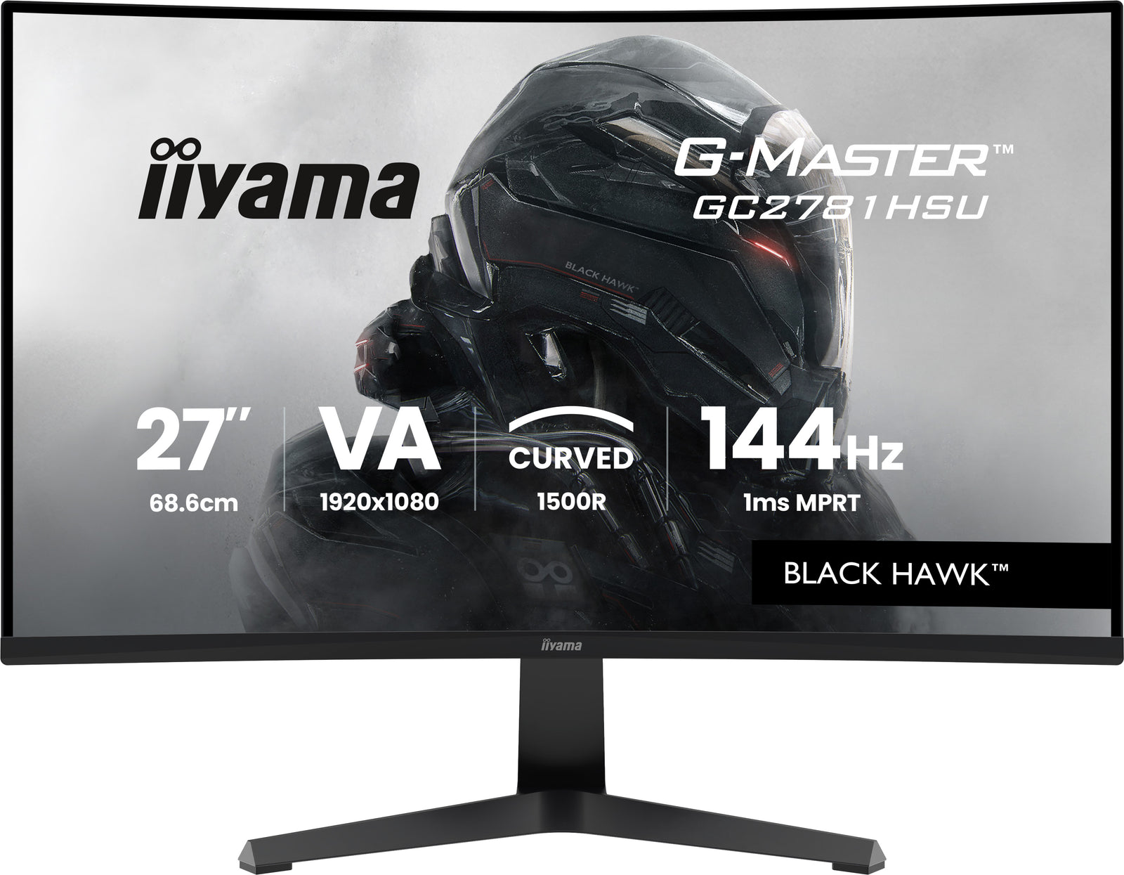 iiyama G-Master GC2781HSU-B1 27" 144Hz 1ms Full HD Curved Gaming Monitor Gaming Monitor iiyama