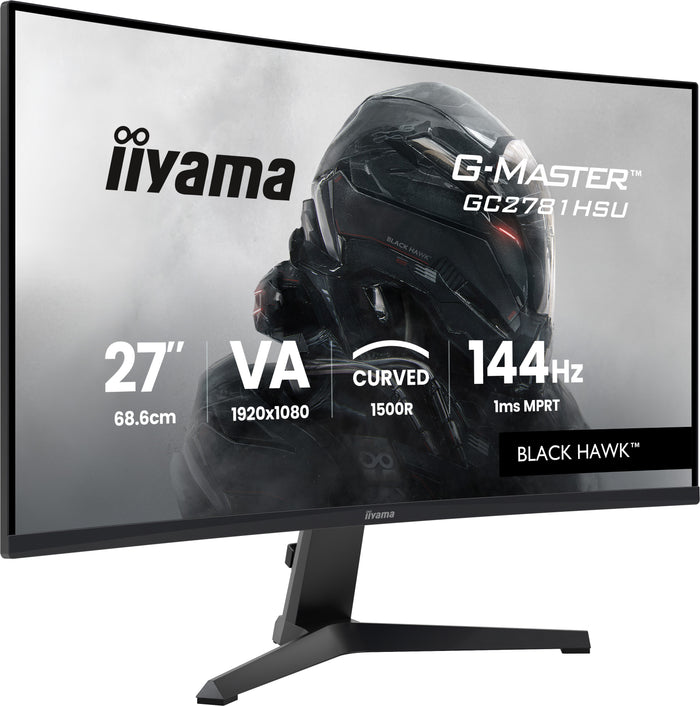 iiyama G-Master GC2781HSU-B1 27" 144Hz 1ms Full HD Curved Gaming Monitor Gaming Monitor iiyama
