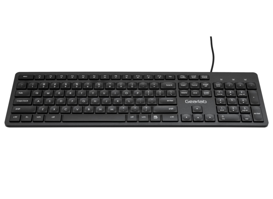 eSTUFF G220 Wired USB Keyboard – Full-Size Low-Profile, US/International Layout | GLB211202
