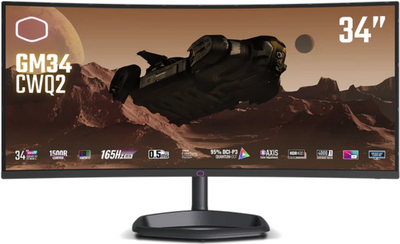 Cooler Master 34" UWQHD 165Hz VA Desktop Monitor | GM34-CWQ2 Gaming Monitor Cooler Master