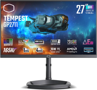 Cooler Master 27" 2K QHD 165Hz VA Gaming Monitor | GP2711 Gaming Monitor Cooler Master