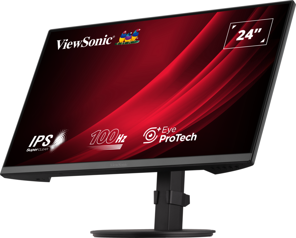 ViewSonic VG2408A-MHD 24” IPS Full HD Ergonomic Monitor with Built-in Speakers Desktop Monitor ViewSonic