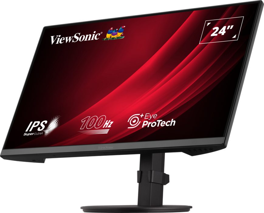 ViewSonic VA2408-HDJ 24” IPS Full HD 100Hz Ergonomic Monitor with Fast 1ms Response Time Desktop Monitor ViewSonic