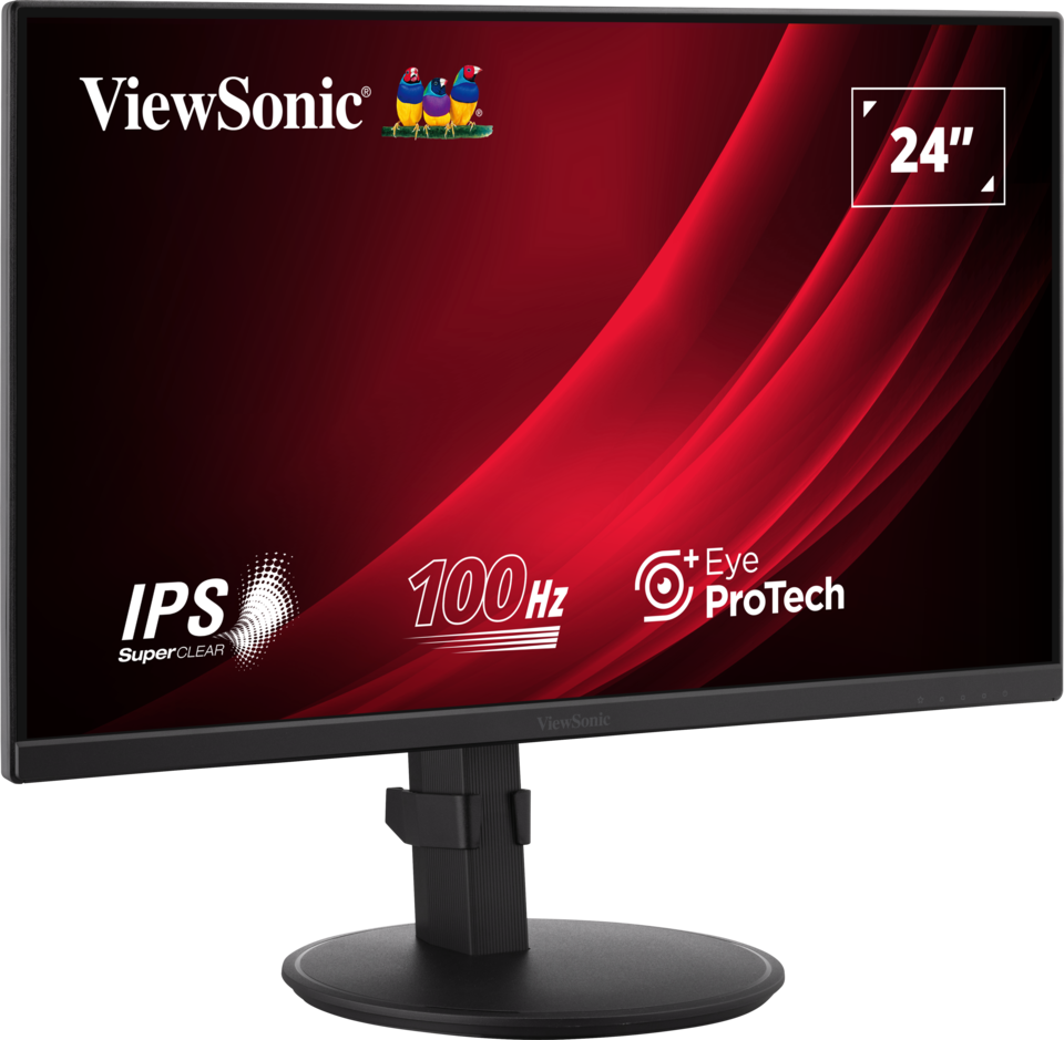 ViewSonic VG2408A-MHD 24” IPS Full HD Ergonomic Monitor with Built-in Speakers Desktop Monitor ViewSonic