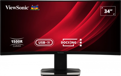 ViewSonic VG3419C 34" UWQHD Curved Docking Monitor ViewSonic Computer Monitors ViewSonic