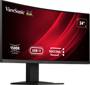 ViewSonic VG3419C 34" UWQHD Curved Docking Monitor Desktop Monitor ViewSonic