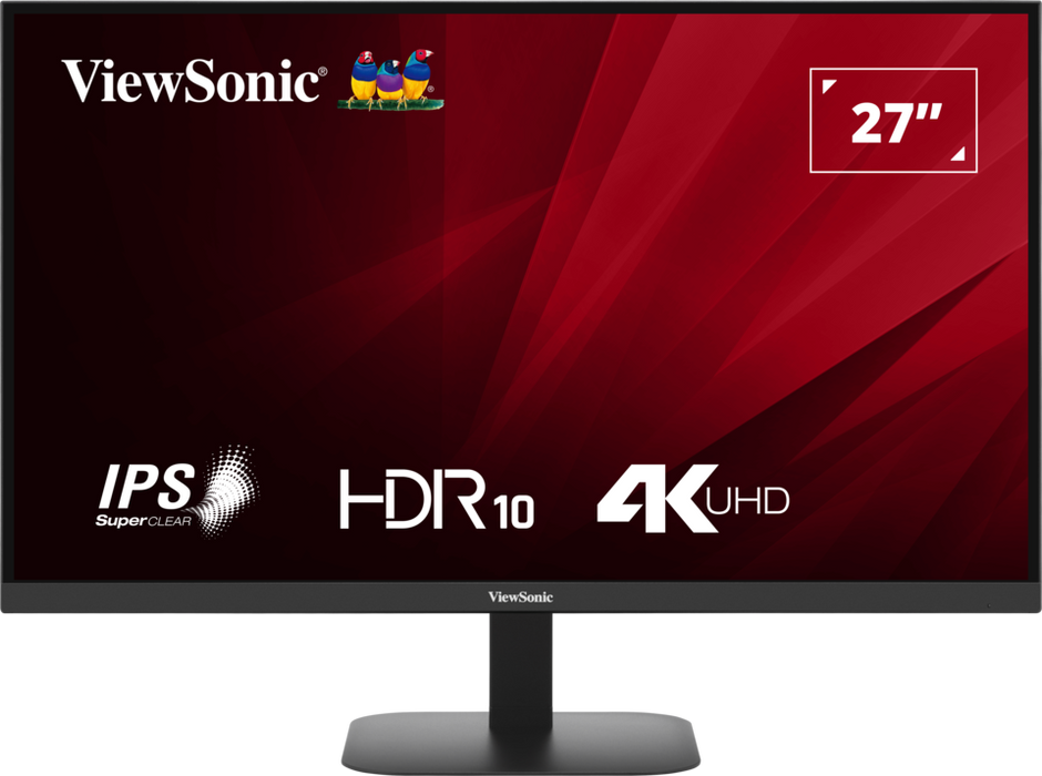 ViewSonic VA2708-4K-HD 27” 4K UHD Monitor with HDR 10 and Dual HDMI and DisplayPort Desktop Monitor ViewSonic