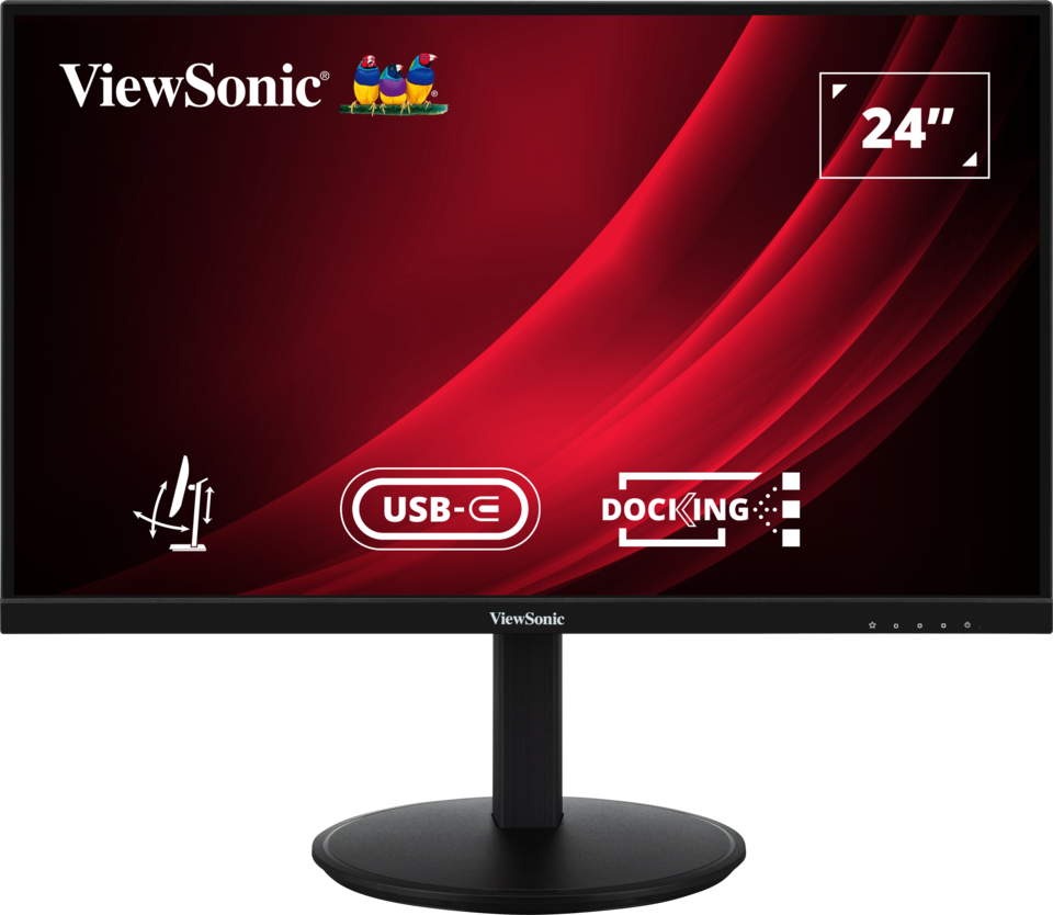 ViewSonic VG2409U-2 24” Full HD Ergonomic Docking Monitor with USB-C Hub Desktop Monitor ViewSonic