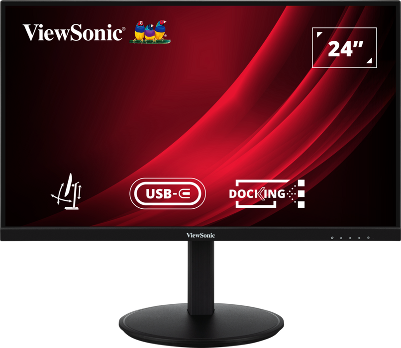 ViewSonic VG2409U-2 24” Full HD Ergonomic Docking Monitor with USB-C Hub Desktop Monitor ViewSonic