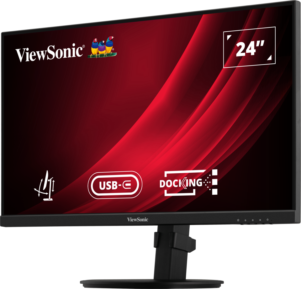 ViewSonic VG2409U-2 24” Full HD Ergonomic Docking Monitor with USB-C Hub Desktop Monitor ViewSonic