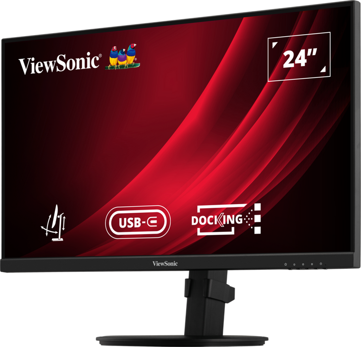 ViewSonic VG2409U-2 24” Full HD Ergonomic Docking Monitor with USB-C Hub Desktop Monitor ViewSonic