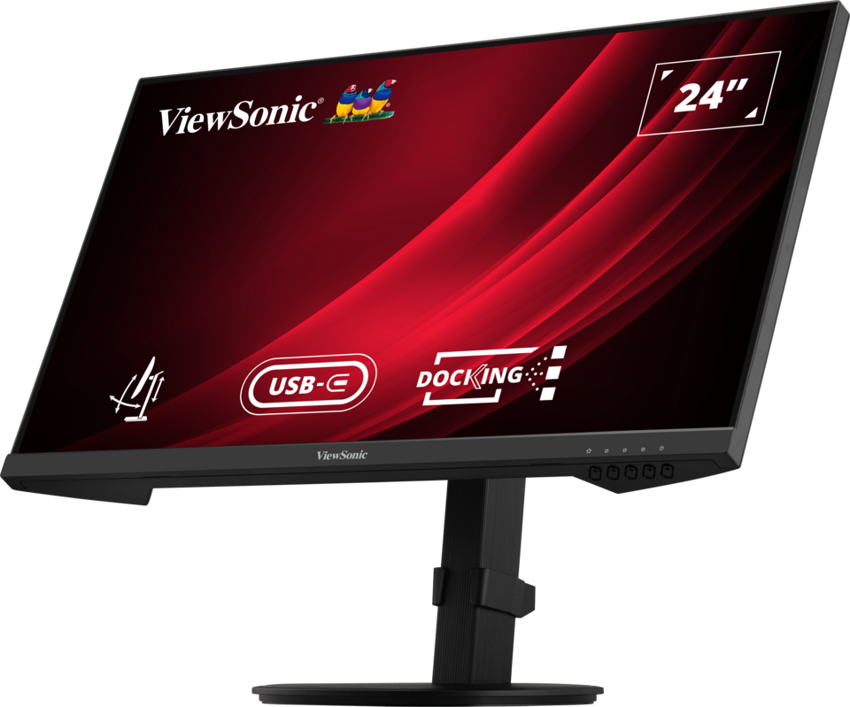 ViewSonic VG2409U-2 24” Full HD Ergonomic Docking Monitor with USB-C Hub Desktop Monitor ViewSonic