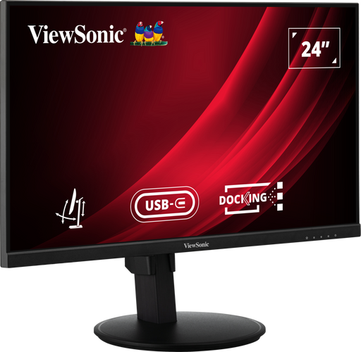 ViewSonic VG2409U-2 24” Full HD Ergonomic Docking Monitor with USB-C Hub Desktop Monitor ViewSonic