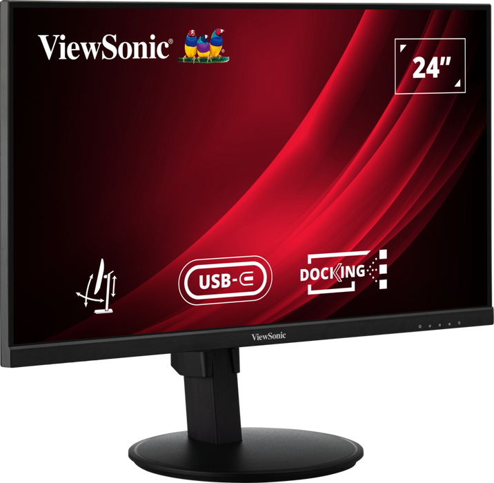 ViewSonic VG2409U-2 24” Full HD Ergonomic Docking Monitor with USB-C Hub Desktop Monitor ViewSonic