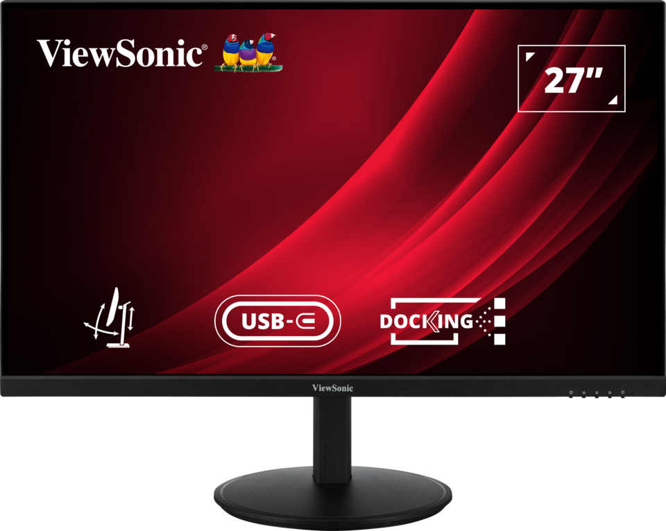ViewSonic VG2709U-2K 27” QHD 100Hz USB-C Docking Monitor with Dual Speakers and Daisy Chain Desktop Monitor ViewSonic