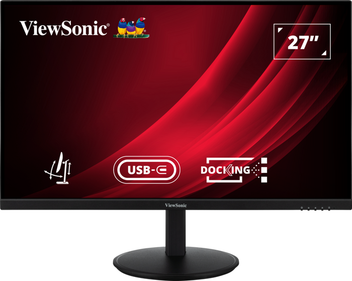 ViewSonic VG2709U-2K 27” QHD 100Hz USB-C Docking Monitor with Dual Speakers and Daisy Chain Desktop Monitor ViewSonic