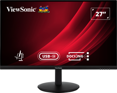 ViewSonic VG2709U-2K 27” QHD 100Hz USB-C Docking Monitor with Dual Speakers and Daisy Chain Desktop Monitor ViewSonic