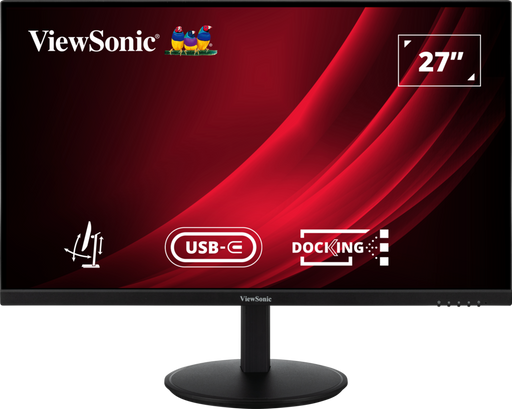 ViewSonic VG2709U-2K 27” QHD 100Hz USB-C Docking Monitor with Dual Speakers and Daisy Chain Desktop Monitor ViewSonic