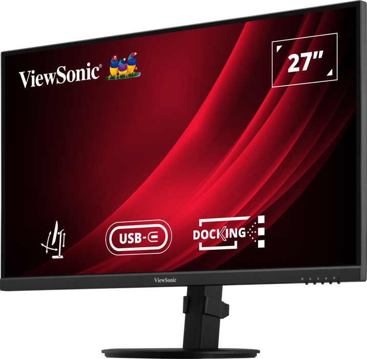 ViewSonic VG2709U-2K 27” QHD 100Hz USB-C Docking Monitor with Dual Speakers and Daisy Chain Desktop Monitor ViewSonic
