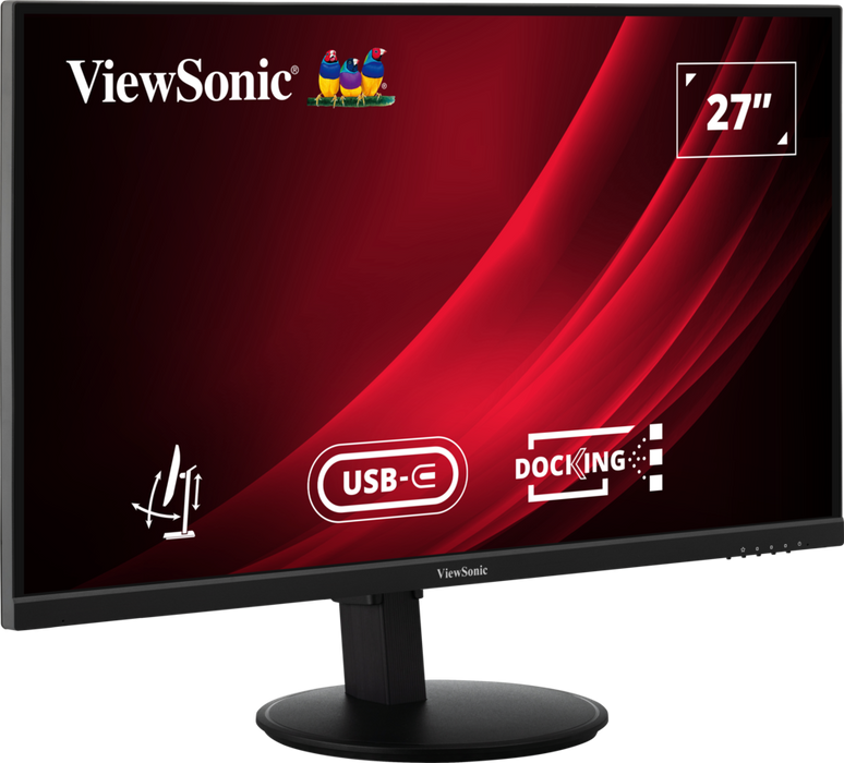 ViewSonic VG2709U-2K 27” QHD 100Hz USB-C Docking Monitor with Dual Speakers and Daisy Chain Desktop Monitor ViewSonic