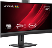 ViewSonic VG3457CV 34" UWQHD 21:9 Curved Video Conferencing Docking Monitor Desktop Monitor ViewSonic